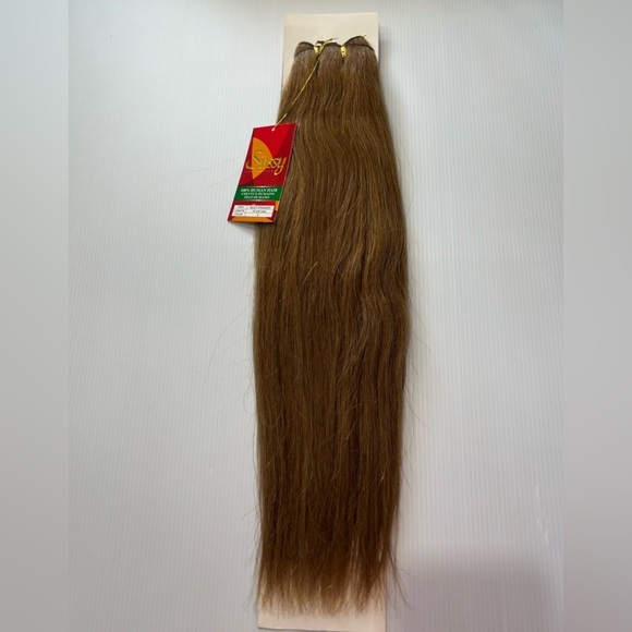 Straight  Human hair Natural light Brown 18 In Extension Weft #6 Light B… - Picture 7 of 8